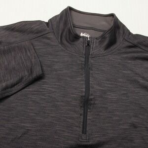 REI Co-op Shirt Mens Medium 1/4 Zip Gray Heather Long Sleeve Pullover Activewear